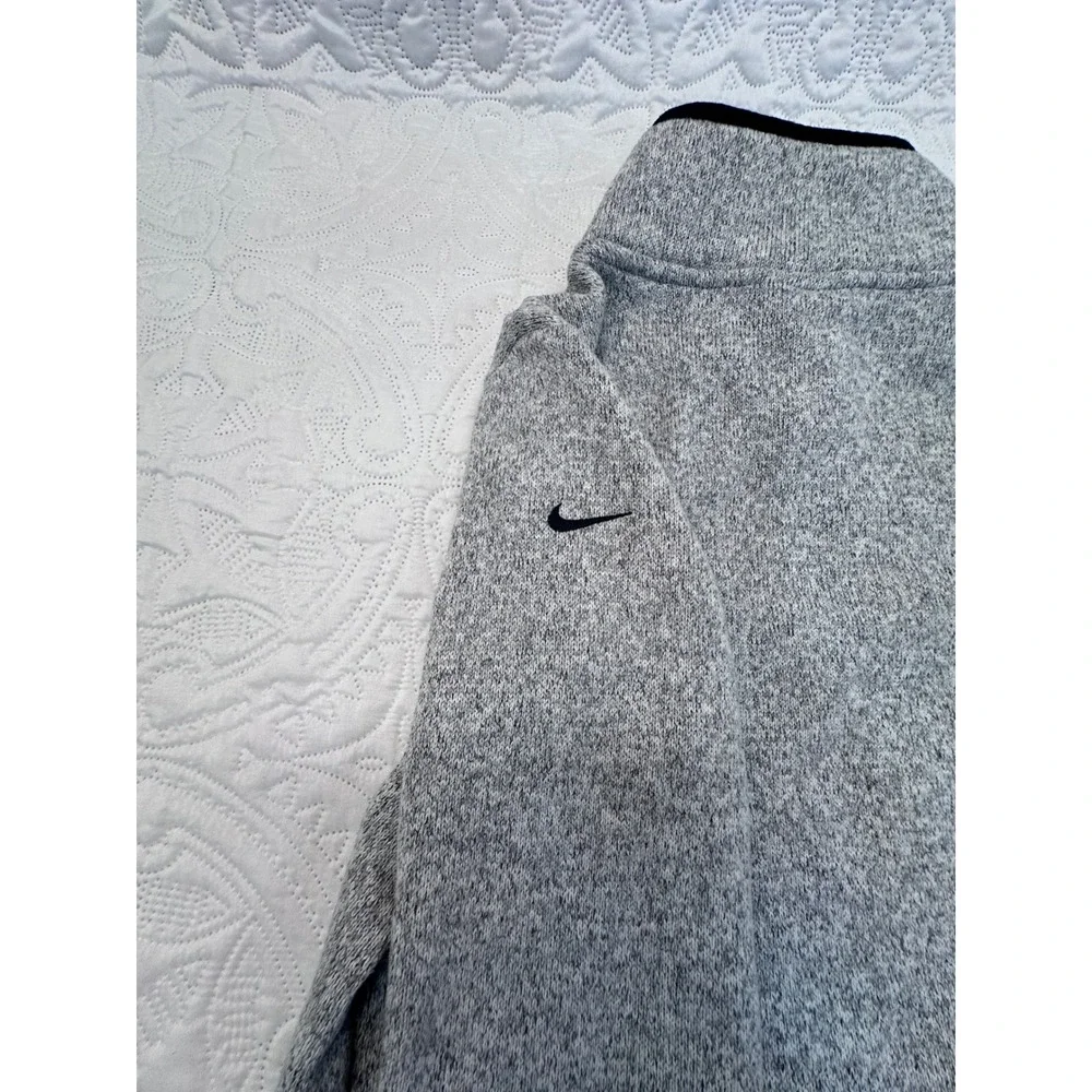 Nike Tech Fleece Knit Full Zip Jacket Grey Black Trim 806983-063 Womens Medium